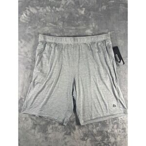 RBX Performance Mens Training Shorts Gray 9 Inseam XL Heathered Athletic Gym